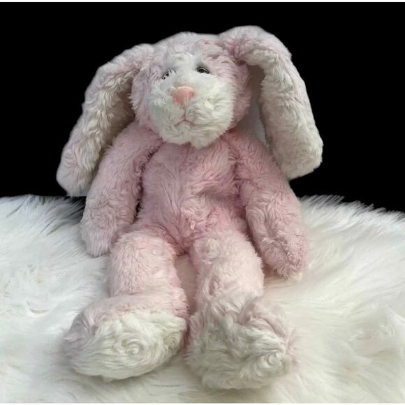 Weighted Floppy Pink Bunny Rabbit Plush TL Toys Bean Bottom Stuffed Animal Soft - Picture 1 of 11